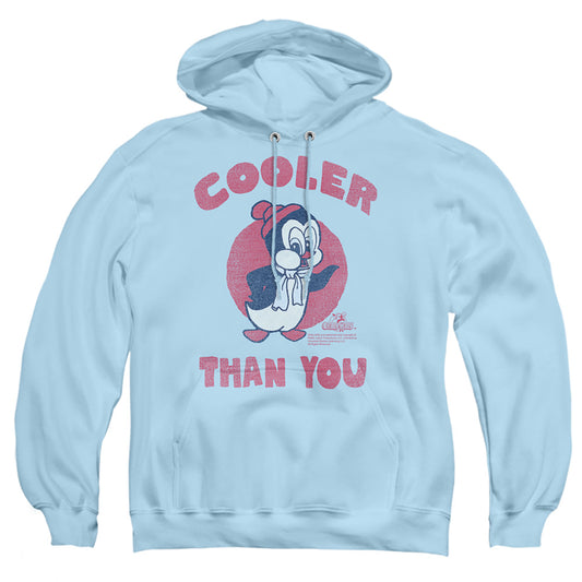 CHILLY WILLY : COOLER THAN YOU ADULT PULL OVER HOODIE LIGHT BLUE 2X
