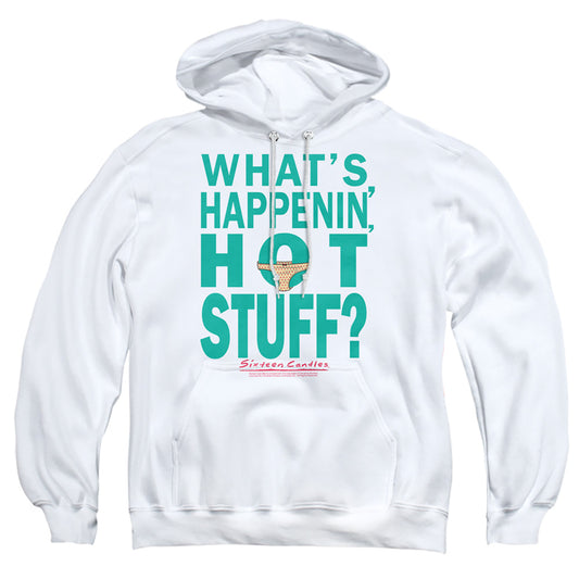 BREAKFAST CLUB : WHAT'S HAPPENIN' ADULT PULL OVER HOODIE White XL