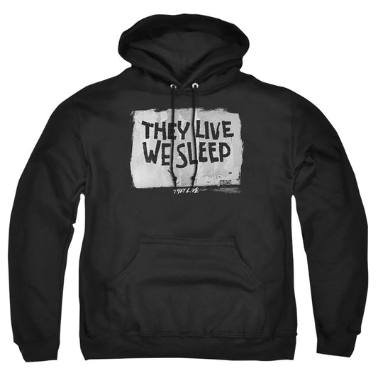 THEY LIVE : WE SLEEP ADULT PULL OVER HOODIE Black MD