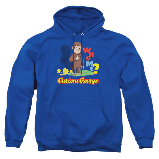 CURIOUS GEORGE : WHO ME ADULT PULL OVER HOODIE Royal Blue 2X