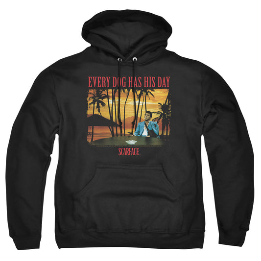 SCARFACE : A DOG DAY ADULT PULL OVER HOODIE Black SM