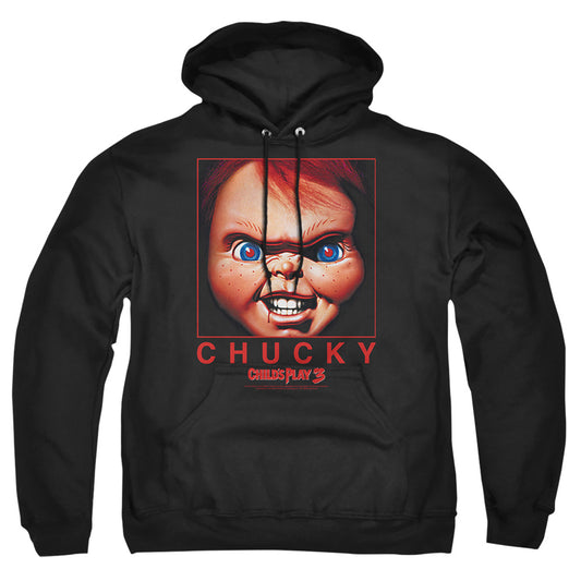 CHILD'S PLAY 3 : CHUCKY SQUARED ADULT PULL OVER HOODIE Black 2X