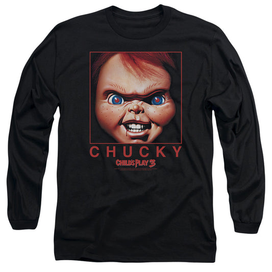 CHILD'S PLAY 3 : CHUCKY SQUARED L\S ADULT T SHIRT 18\1 Black MD