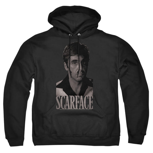 SCARFACE : BANDW TONY ADULT PULL OVER HOODIE Black 2X