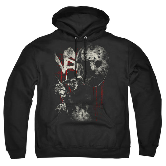 FREDDY VS JASON : SCRATCHES ADULT PULL OVER HOODIE Black 2X