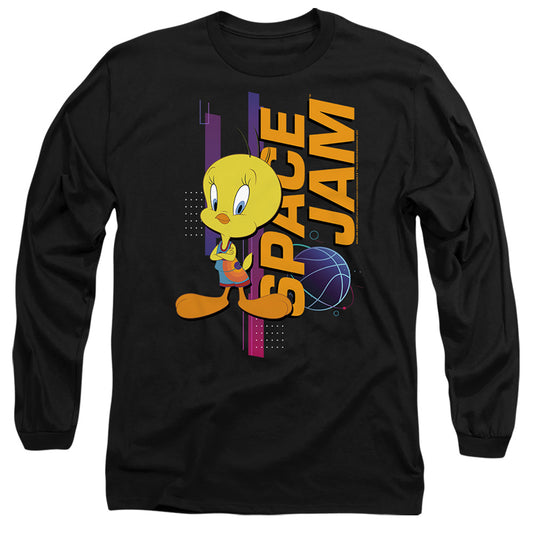 SPACE JAM : A NEW LEGACY : TWEETY STANDING L\S ADULT T SHIRT 18\1 Black MD