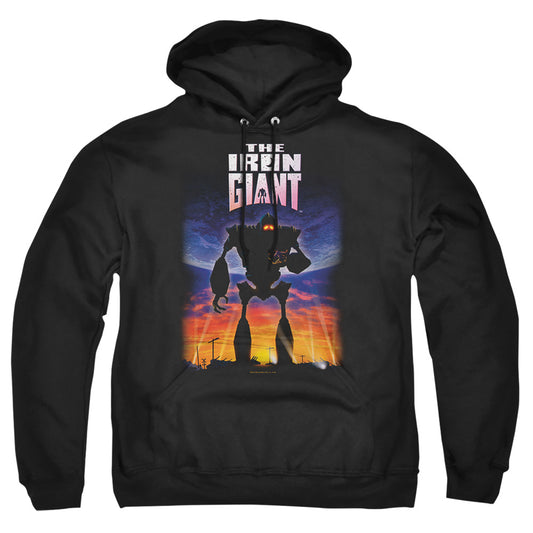 IRON GIANT : POSTER ADULT PULL OVER HOODIE Black 2X