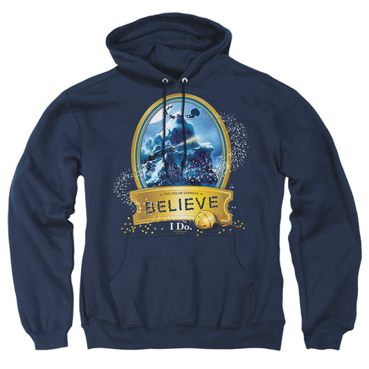 POLAR EXPRESS : TRUE BELIEVER ADULT PULL OVER HOODIE Navy LG