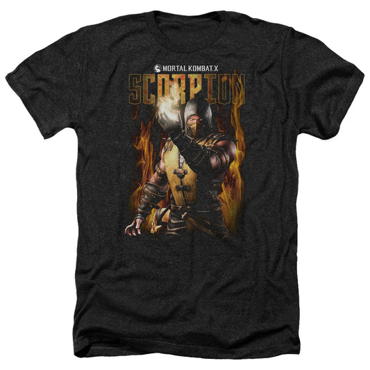 Mortal Kombat Scorpion Adult Size Heather Style T-Shirt