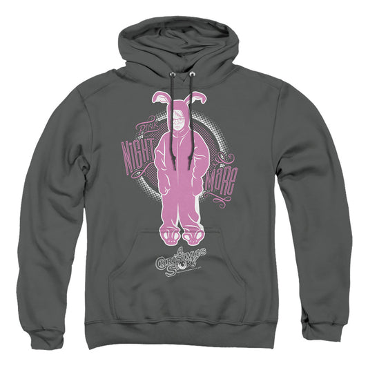 A CHRISTMAS STORY : PINK NIGHTMARE ADULT PULL-OVER HOODIE Charcoal 2X