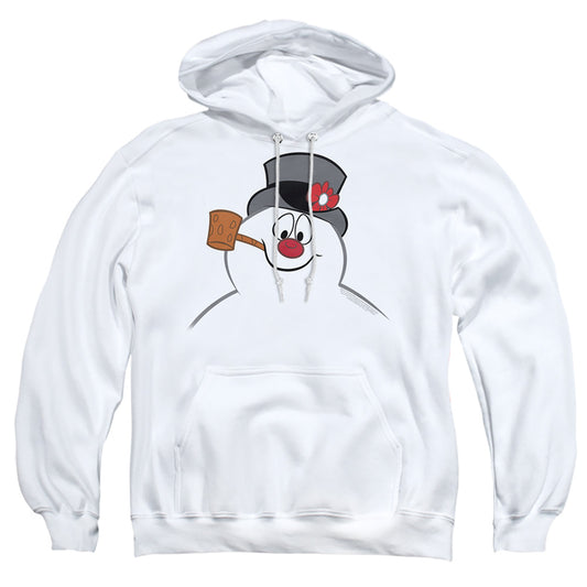 FROSTY THE SNOWMAN : FROSTY FACE ADULT PULL OVER HOODIE White 2X