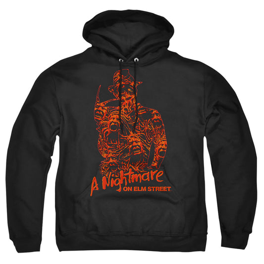 NIGHTMARE ON ELM STREET : CHEST OF SOULS ADULT PULL OVER HOODIE Black MD