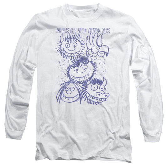 WHERE THE WILD THINGS ARE : WILD SKETCH L\S ADULT T SHIRT 18\1 White LG