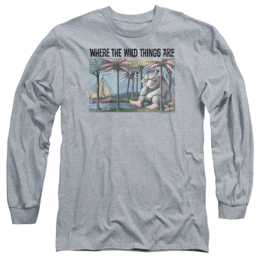 WHERE THE WILD THINGS ARE : COVER ART L\S ADULT T SHIRT 18\1 Athletic Heather XL
