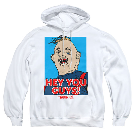 THE GOONIES : SLOTH HEY YOU GUYS ADULT PULL OVER HOODIE White 2X