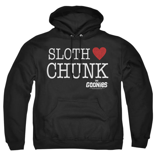 THE GOONIES : SLOTH HEART CHUNK ADULT PULL OVER HOODIE Black 2X