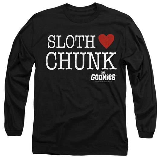THE GOONIES : SLOTH HEART CHUNK L\S ADULT T SHIRT 18\1 Black XL