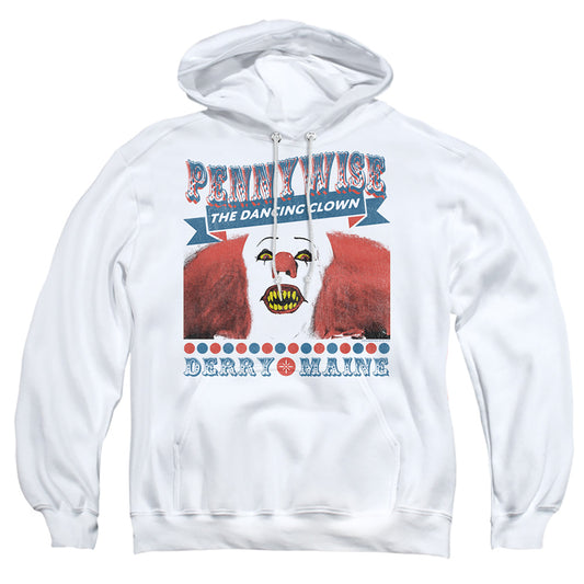 IT 1990 : THE DANCING CLOWN ADULT PULL OVER HOODIE White 2X
