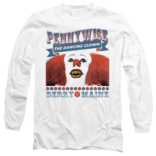 IT 1990 : THE DANCING CLOWN L\S ADULT T SHIRT 18\1 White MD
