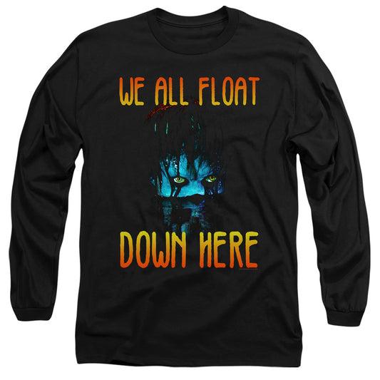 IT 2017 : WE ALL FLOAT DOWN HERE L\S ADULT T SHIRT 18\1 Black SM