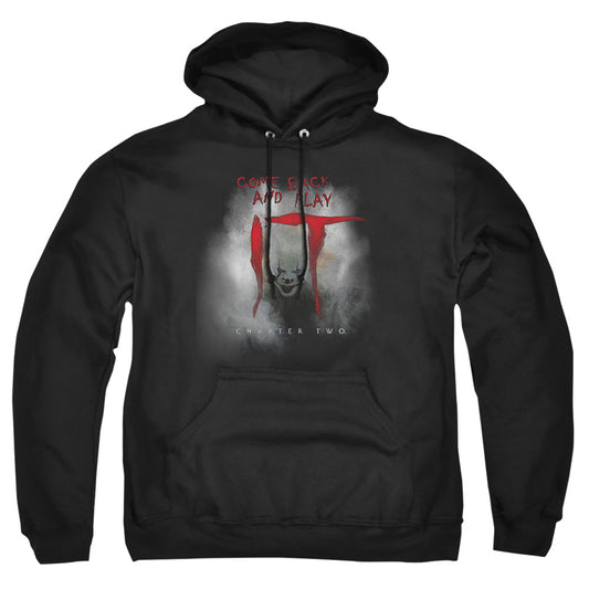 IT 2019 : COME BACK AND PLAY ADULT PULL OVER HOODIE Black 2X