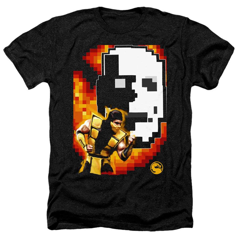 Mortal Kombat Klassic Scorpion Adult Size Heather Style T-Shirt