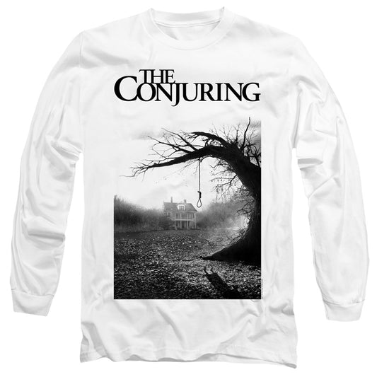THE CONJURING : POSTER L\S ADULT T SHIRT 18\1 White 2X