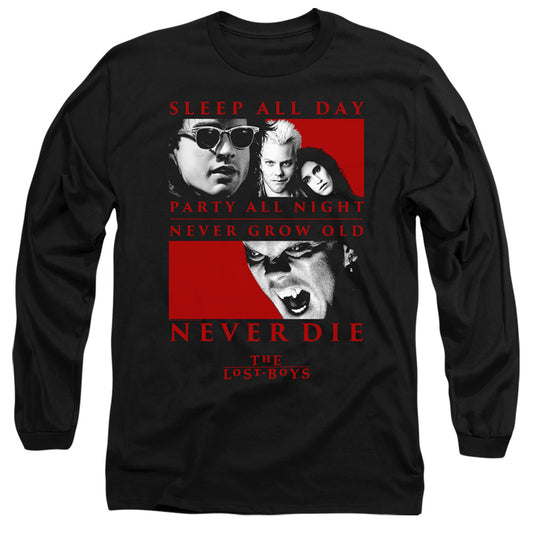 THE LOST BOYS : NEVER DIE L\S ADULT T SHIRT 18\1 Black LG