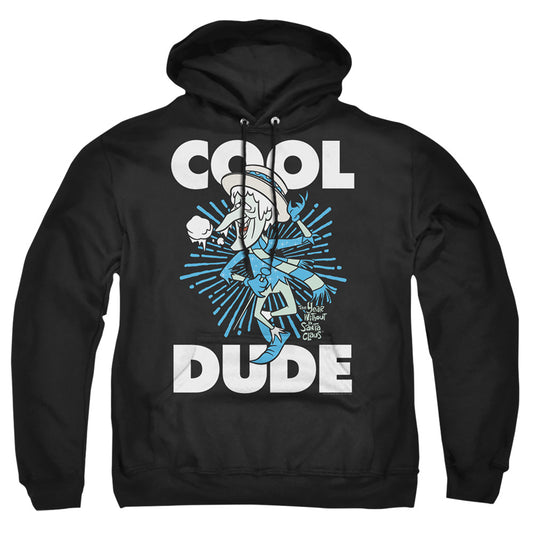 THE YEAR WITHOUT A SANTA CLAUS : COOL DUDE ADULT PULL OVER HOODIE Black 2X