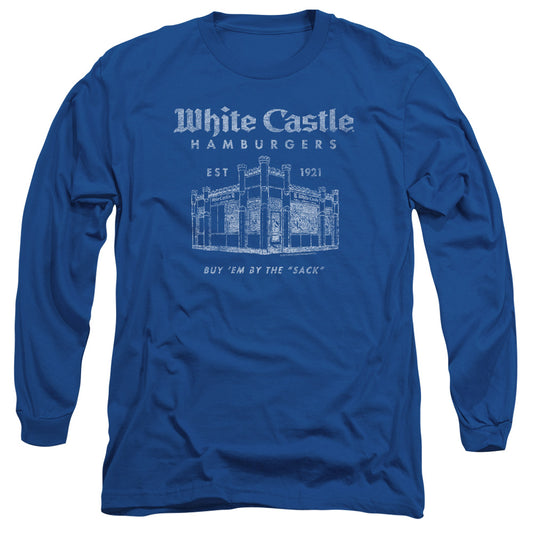 WHITE CASTLE : BY THE SACK L\S ADULT T SHIRT 18\1 Royal Blue MD