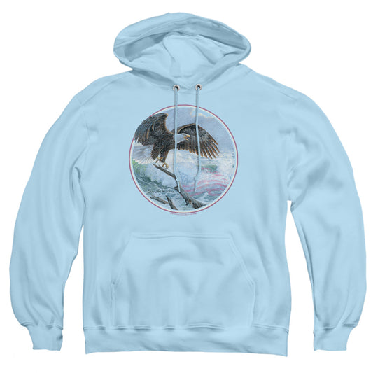 WILD WINGS : WILD GLORY ADULT PULL OVER HOODIE LIGHT BLUE 2X