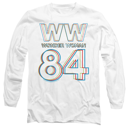 WONDER WOMAN 84 : 3D HYPE LOGO L\S ADULT T SHIRT 18\1 White XL