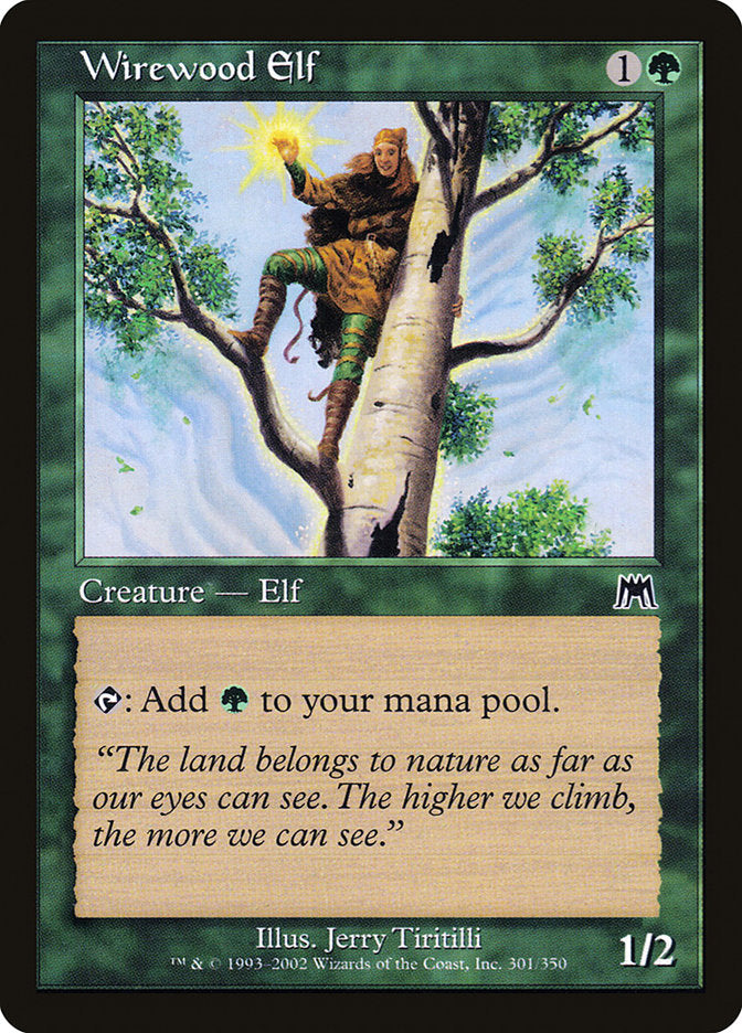 Wirewood Elf Magic The Gathering Onslaught