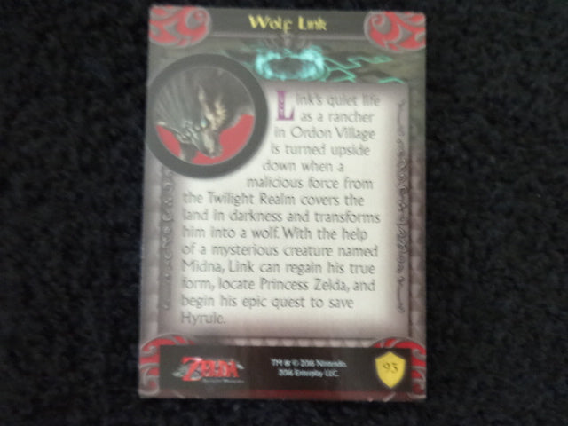 Wolf Link Enterplay 2016 Legend Of Zelda Collectable Trading Card Number 93