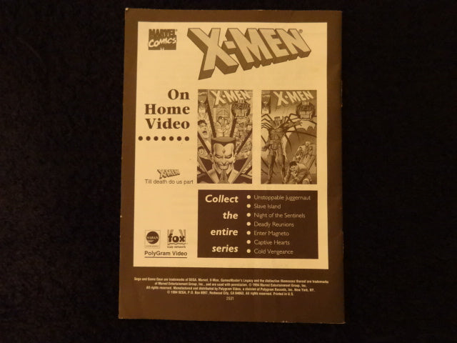 X-Men Game Master's Legacy Sega Game Gear