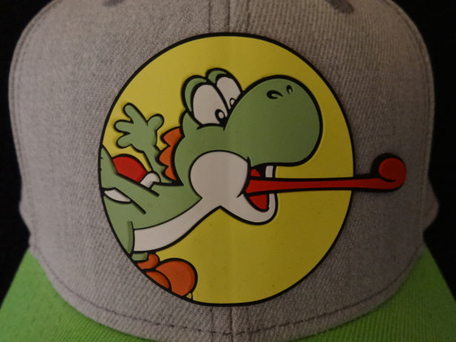 Yoshi Green Bill Gray Body Snap Back Hat