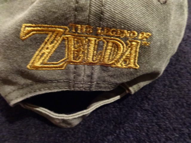 Zelda Green Gold Suede Bill Dad Hat