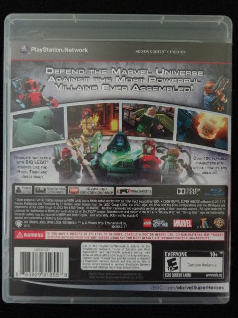 Lego Marvel Super Heroes Sony PlayStation 3