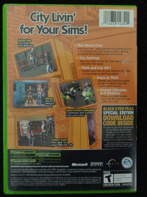 The Urbz Sims in the City Microsoft Xbox