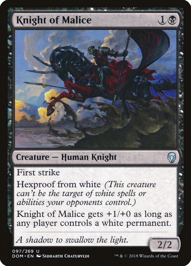 knight of malice magic the gathering dominaria dom-97