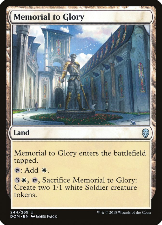 memorial to glory magic the gathering dominaria dom-244