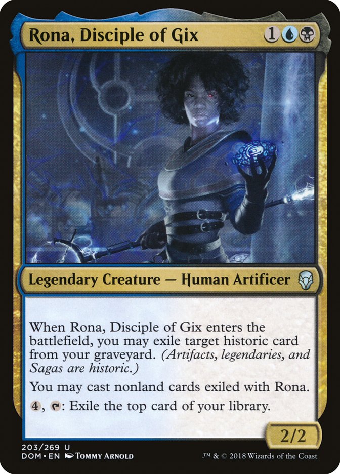 rona disciple of gix magic the gathering dominaria dom-203