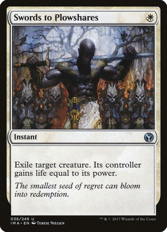 swords to plowshares magic the gathering iconic masters ima-36