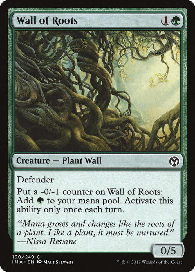 wall of roots magic the gathering iconic masters ima-190